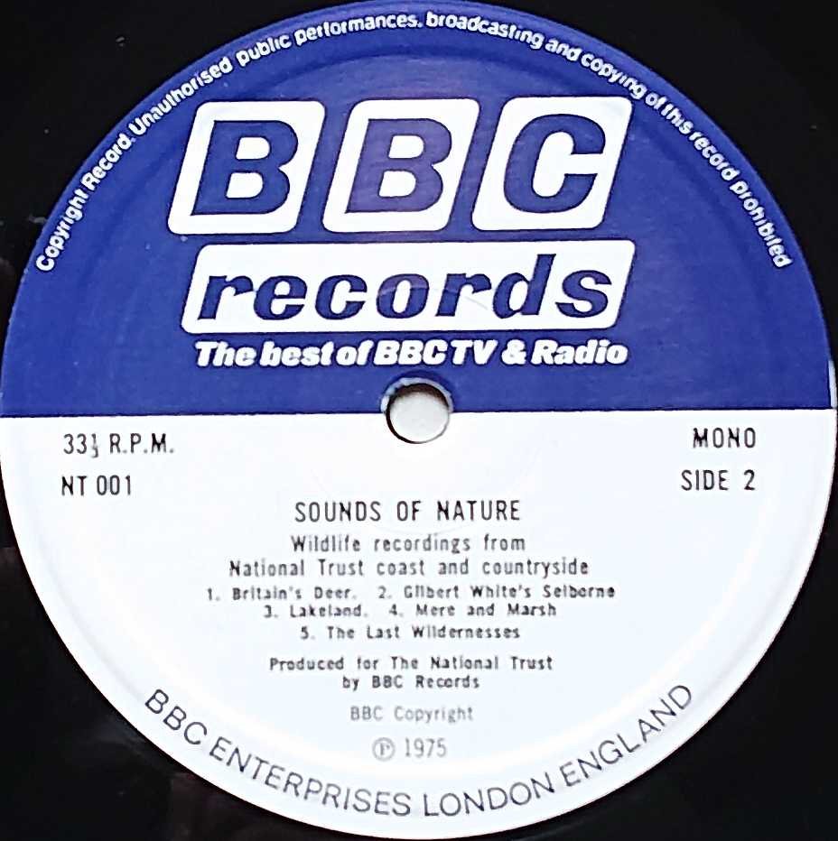 NT 001 Sounds of nature Eric Simms from the BBC records and Tapes library Label